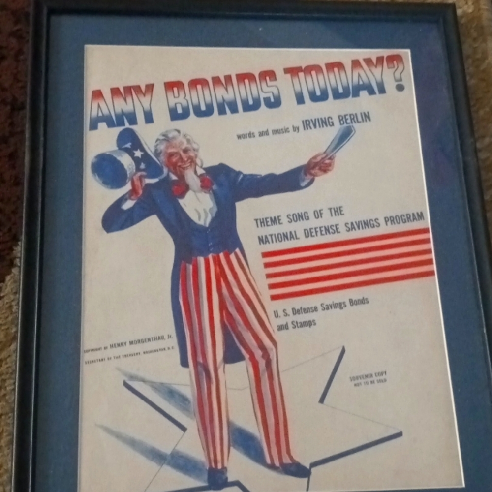 2 Framed Posters: Faithful Forever/Any Bonds Today?